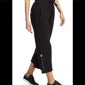 Adidas Stella McCartney Black Essa Cropped Step Hem Sweatpants FL2848 Small S